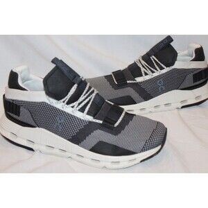ON CLOUD MEN'S CLOUDNOVA RUNNING ATHLETIC SNEAKERS BLACK WHITE SZ 10 NWOB